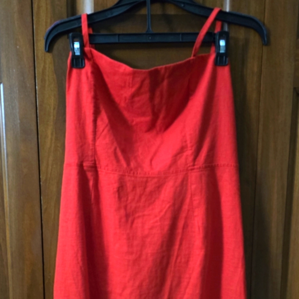 Womens Red Lace Up Back Dress